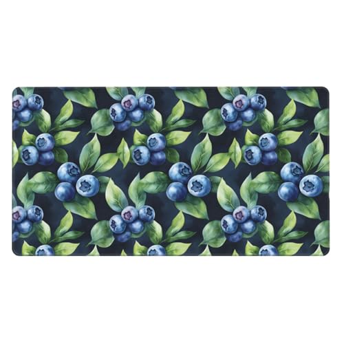 Grand tapis de souris de jeu myrtilles avec bords cousus pour bureau