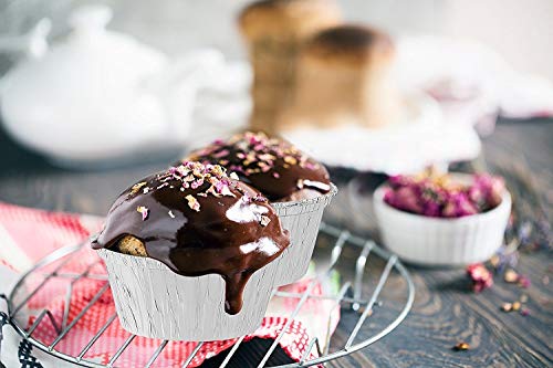 Party Bargains 4 Oz Muffin Liners For Baking - (100 Pk) Durable Quality Disposable Aluminum Foil Muffin Tins Cup - Perfect For Baking, Freezing, Broiling & Preserving #TOP4