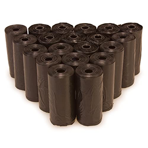 Arquivet Ersatzbeutel für Hundekot, Schwarz, 20 Rollen x 15 Beutel