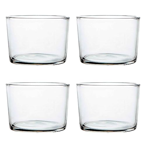 Acan Tradineur - Pack de 4 vasos de cristal, modelo chiquito, servir licores, vino, cerveza, celebraciones, fiestas,...