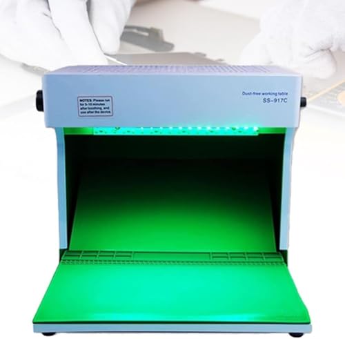 Vertical Laminar Flow Hood Laminar Flow Cabinet, Dust-Free Filter Table with Dual Fans and HEPA Filter Net, Portable Laminar Air Flow Dust Free Room Worktable, for Phone LCD Repair