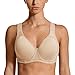 Produktbild SYROKAN Damen Sport BH Starker Halt Verstellbarer X-Rücken, Große Brüste Leicht Gefüttert BHS mit bügel für Fitness Lauf Joggen Beige-A262 85D