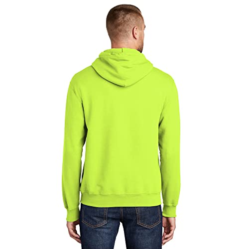 P&C Tall Essential Fleece Pullover Hooded Sweatshirt 2XLT Safety Green2
