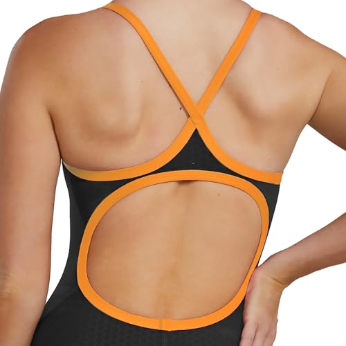 TYR Women’s Hexa Diamondfit Swimsuit, Black/Orange, 36 - image 5