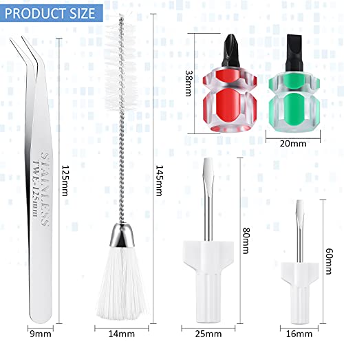 image for Chumia 6 Pieces Sewing Machine Cleaning Kit Includes Tweezers Double H