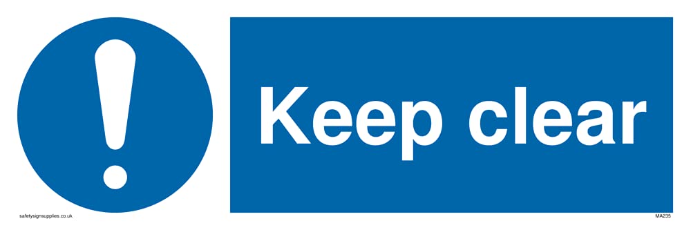 Pack of five - Keep Clear Sign - 300x100mm - L31