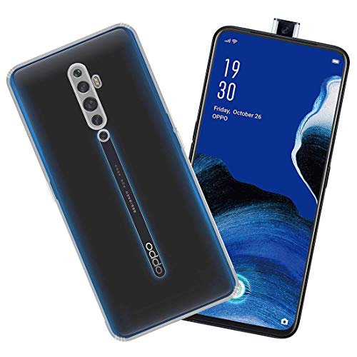 Image of Case Creation Brand - Mobile Cover for Oppo Reno2 F (Soft & Flexible Back Case), Transparent
