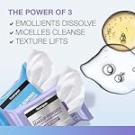 Neutrogena Day & Night Facial Cleansing Wipes, Makeup Remover Face Cleansing Towelettes & Night Calming Facial Cloths, 100% Plant Based Fibers Wipe Away Dirt & Oil, (3 Packs of 25) - Image 2