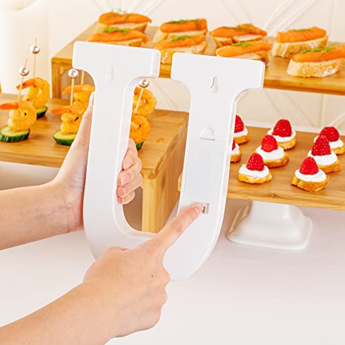 Image of Restaurantware Illumify 7.1 x 1.2 x 8.7 Inch Light Up Letter 1 Durable Marquee LED Light - Letter U Touchproof White Plastic Party Light Keyhole Slot For Parties Weddings Or Special Events