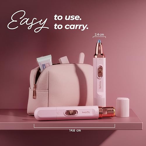 Image of Lifelong 2in1 Face & Eyebrow Trimmer for Woman |Painless Portable Gentle Face Mini Hair Remover |TypeC Rechargeable Facial Hair Removal Machine |Upper Lips, Chin, Ear & Nose |Focus Light, 2Hr Runtime