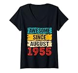 Photo Gallery donna 68 anni fantastico da agosto 1955 68 regali di compleanno maglietta con collo a v Photo Gallery donna 68 anni fantastico da agosto 1955 68 regali di compleanno maglietta con collo a v