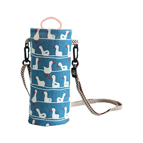 Yyooo 1 Pcs Kreative Packbare Wasserflasche Tragetasche Tumbler Getränkehalter Tasche Mit Verstellbarem Schultergurt Umhängetasche Für Wandern Reisen Camping Wasserflasche Umhängetasche Cover