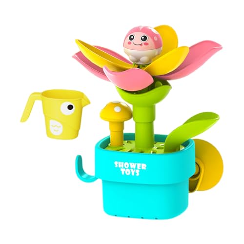 de Bain - Juego de riego educativo con vaso de regadera | de baño divertido con ventosa, para ducha, hotel, exterior, viajes, piscina, playa, fiestas, de 1 a 3