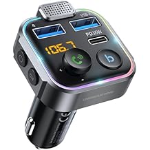 UNBREAKcable Bluetooth FM Transmitter for Car, PD 38W Fast Charging, Wireless Bluetooth FM Radio Adapter, Car Kit with Hands-Free Calls, HiFi Bass Boost MP3 Music Player Support USB Drive