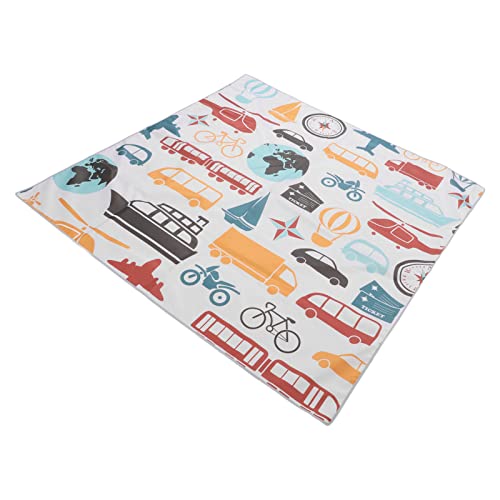 Tapis de parc pliable 130x130cm grand format imprimé voiture pour bébé