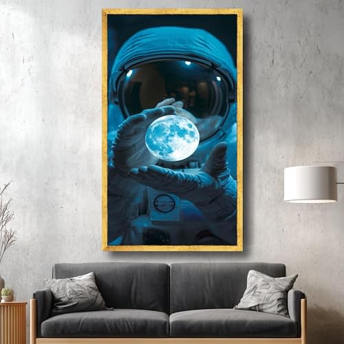 Cuadro de astronauta para transformar paredes aburridas con arte de galaxia en lienzo 4