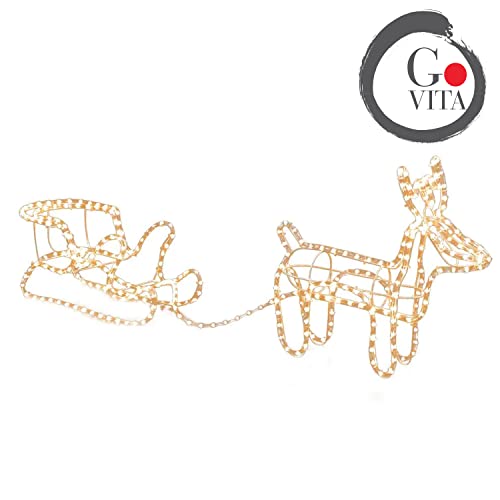 GOVITA Renna luminosa con slitta