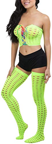 Image of ToBeInStyle Women's Crochet Lace Up Tube Top with G-String and Thigh Hi