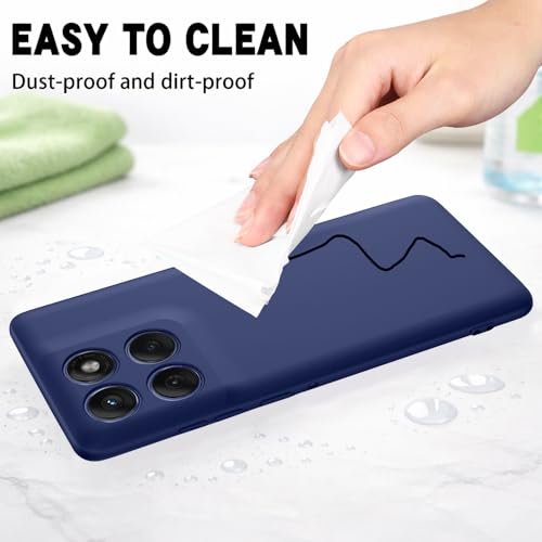 Image of Casotec Back Cover Compatible with Motorola Moto Edge 70 Fusion 5G | Full Camera Protection | Premium Liquid Silicon Case | Flexible Bumper Case for Motorola Moto Edge 70 Fusion 5G (Blue)