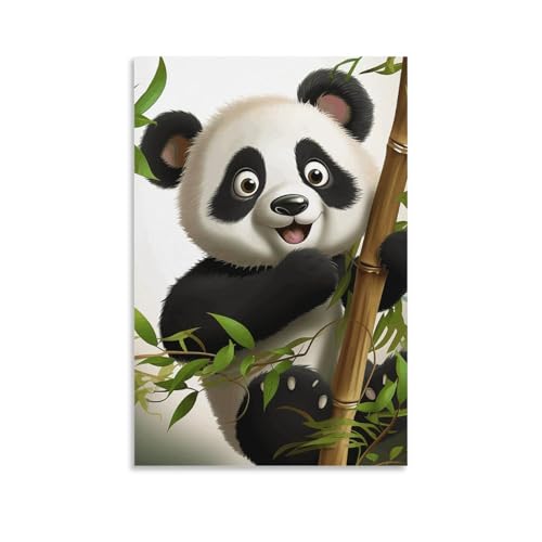 Toile murale panda mignon pour créer un cocon de tendresse et de bien-être à la maison 60x90 cm