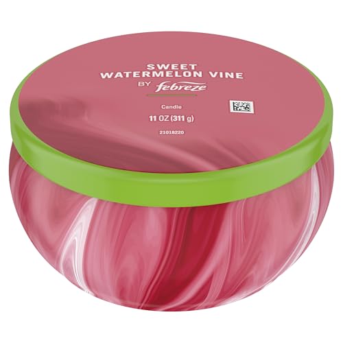 Image of Febreze Scented Candle, Sweet Watermelon Vine Scent, 11 oz 4 Wick Candle, Single Pack