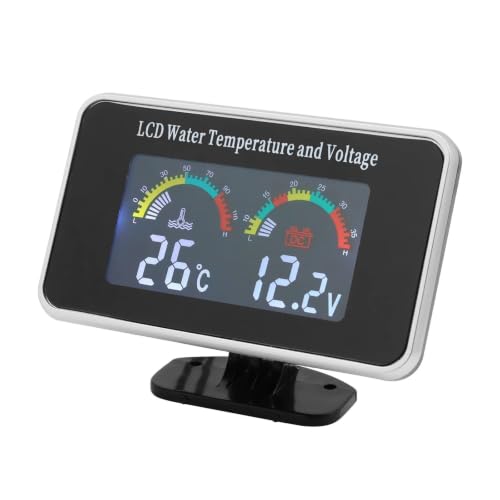 Voltmètre et jauge de température d'eau 12V étanche pour voiture - 6