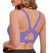 Sports Bras for Women, High Impact Sports Bra - Racerback Running Bra Padded Yoga Bra, Workout Cr...