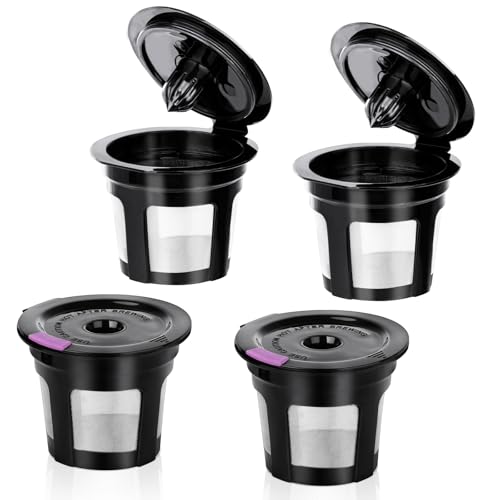 image for InwodiTeki Reusable K Cups, 4 Pack Universal Fit Reusable Coffee Filte