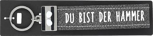 Depesche 4298-111 Looped Felt Key Ring with Engraved Metal Finish and Iconic Print 'Follow Your Heart' Approximately 18.7 x 4.4 x 1 cm Red