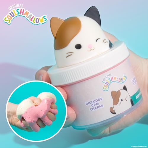 image for Original Squishmallows Cam The Cat Premium Cloud Slime, Coconut-Scente