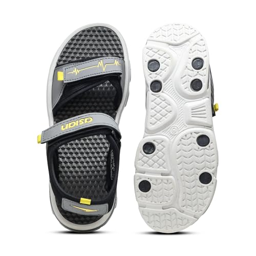 Image of ASIAN Mens Virat-02 Casual Sandals With Adjustable Velcro Closure For Easy Wear With Flexible Fitting And Trendy And Stylish Looks With Unique Sole Design | Ideal For Everyday Use For Boys