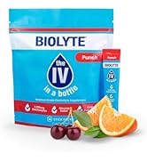 BIOLYTE Electrolyte Powder Packets - IV in a Bottle Single-Serving Electrolyte Powder for Rapid H...