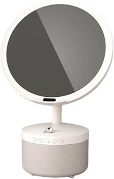 Smart Facial Beauty Mirror with Light, Tabletop Mirror, 8.8 Inches, 3 Color Dimmer + 7 Color Modes, Motion Sensor Automatic Shut-Off, Actress Mirror, Stand Mirror, Dresser Mirror, Angle