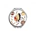 Indian Feather Headdress Traditional American Hand Compact Mirror Round Portable Pocket Glass