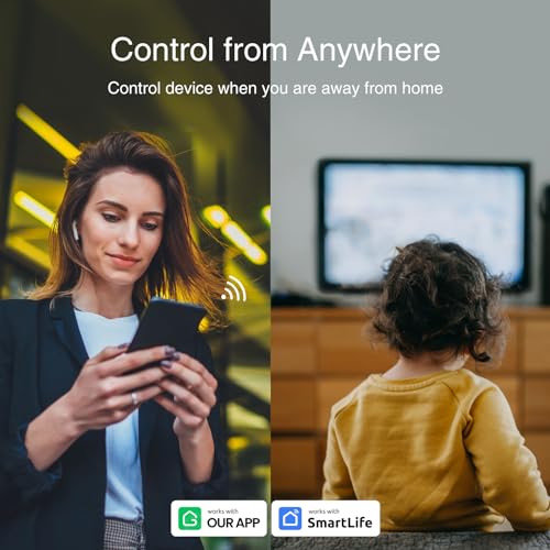 GHome Smart Plug Outlet Extender, Surge Protector with 3 Individually Controlled Smart Outlets and 3 Smart USB Ports, Works with Alexa Google Home, Wall Adapter Plug for APP Control,15A/1800W - Thumbnail 5
