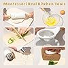 Wooden Kids Safe Knife Baking Set for Real Cooking Toddler Montessori Kitchen Tools, Cooking and Baking for Kids Little Chefs #4