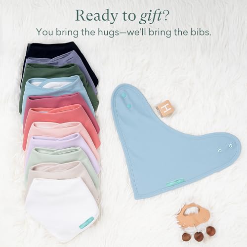 SuperSoft Baby Bibs, Premium Bamboo Bandana Drool Bibs for Infant Boys & Girls, Adjustable Snap Bibs, 6-Pack4