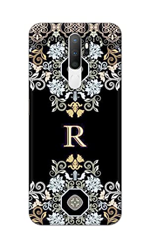 Image of PRINTFIDAA Name II Initial II Letter Floral Pattern Alphabet R Printed Designer Hard Back Case Cover for Oppo A5 (2020) / Oppo A9 (2020), Oppo A11x -(SF) MVN1007