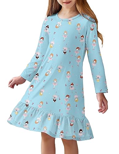 5 Adorable Girls Ballet Pajamas That Make Bedtime a Dream 3 Arshiner Girls' Sleepwear Long Sleeve Cute Nightgown Nightie Pajama Dress