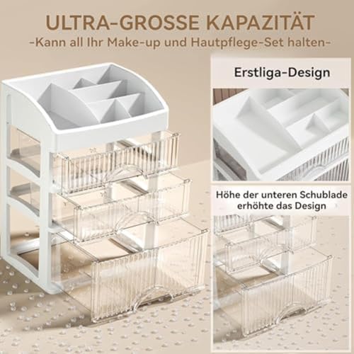 Rangement maquillage à compartiments réglables et 4 couches modulables - 4