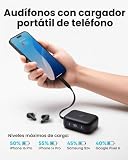 soundcore P41i by Anker Adaptive Noise Cancelling Earbuds with Portable Phone Charger (Built-in USB-C Cable), 192 h Playtime, Immersive Sound,6-Mic AI Calls IPX5 (Black with Lightning Adapter) - 3