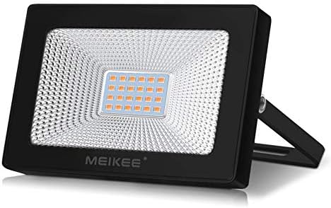 MEIKEE Led Floodlight Outdoor, 20W LED Security Light, IP66 Waterproof 1700LM Super Bright led Spot Lights 2700K Warm White Light for Garden, Yard, Garages, Warehouse, Patio, Billboard