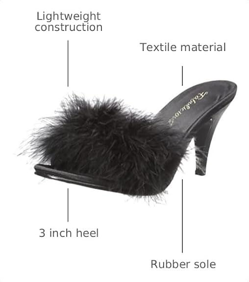 Pleaser Fabulicious Women's Amour-03 Marabou Slipper