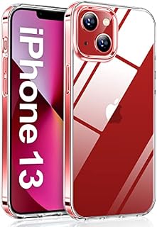 USLAI Crystal Clear for iPhone 13 Case, [Anti-Yellowing] [Slim Thin] Anti-Scratch Shockproof Protective Phone Case Cover, Clear