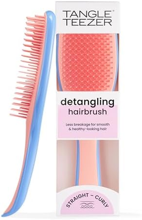 Tangle Teezer Ultimate Detangler Brush for Wet & Dry Hair, Eliminates Knots & Reduces Breakage for All Hair Types, Apricot Blaze