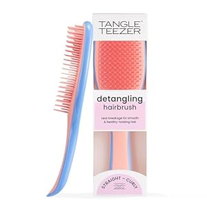 Tangle Teezer Ultimate Detangler Brush for Wet & Dry Hair, Eliminates Knots & Reduces Breakage for All Hair Types, Apricot Blaze