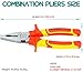 8 lnch Insulated Handle Combination Pliers R'deer VDE 1000v Cr-VIndustrial Level Electrician Side Cutting Wire Pliers Tool