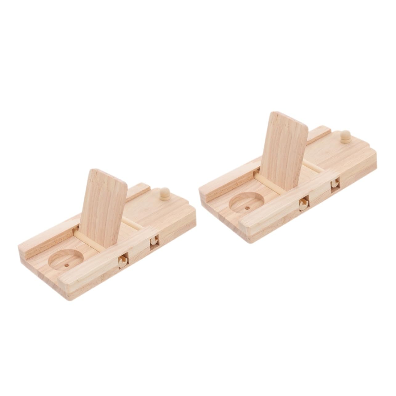 SUPVOX 2pièces Jouet Bois Interactif pour Hamsters Accessoire De Cage pour Recherche De Nourriture Jouet à Friandises pour Rongeurs Modèle avec Couvercle Rotatif