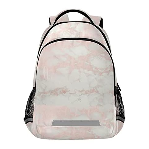 Mochila Mnsruu de textura de mármol para niños y niñas Cover
