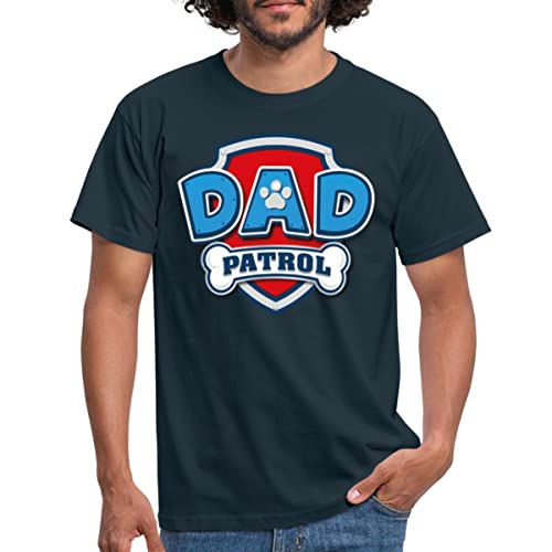 Spreadshirt® Paw Patrol La Pat' Patrouille Dad Patrol Papa T-Shirt Homme, L, Marine Cover